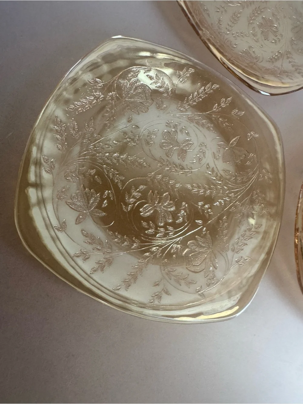 Vintage Carnival Jeanette Marigold Floragold Plate Set of 4